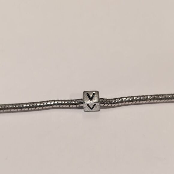 Silver V Spacer Charm for‎ Pandora Style Bracelet - Picture 3 of 5